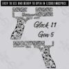 STVector Design  Glock 17 Gen 5 scroll Vector Design engraving files,pistol engrave,vector ,laser engraving svg dxf ai digital download