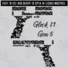 STVector Design  Glock 17 Gen 5 scroll Vector Design engraving files,pistol engrave,vector ,laser engraving svg dxf ai digital download - Image 2