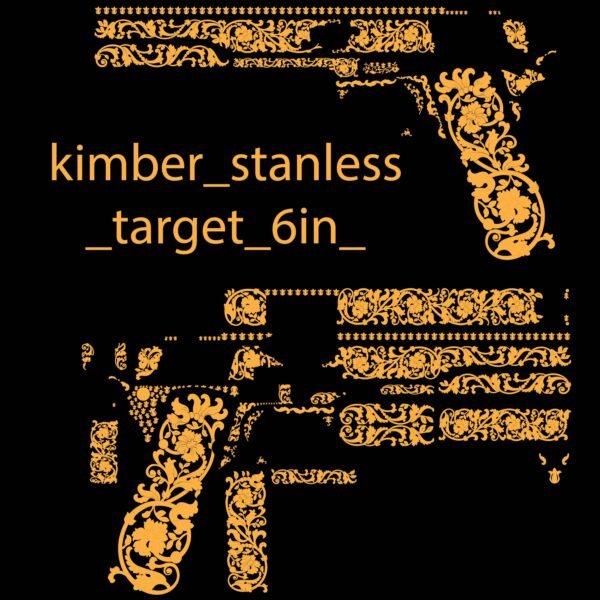STVector Design kimber stanless target 6in scroll Vector design  engraving files,pistol engrave,vector ,laser engraving svg dxf ai digital download - Image 5