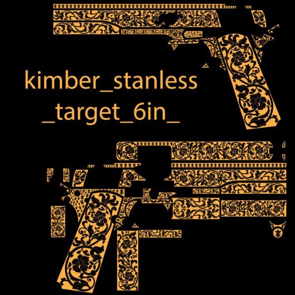STVector Design kimber stanless target 6in scroll Vector design  engraving files,pistol engrave,vector ,laser engraving svg dxf ai digital download - Image 2