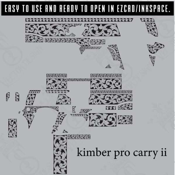 STVector Design kimber pro carry ii Vector design engraving files,pistol engrave,vector ,laser engraving svg dxf ai digital download